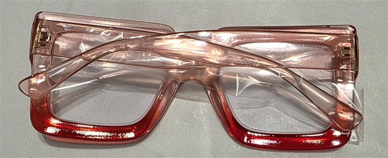NWT EyeKepper 1.75 Square Cat Eye Pink Red Sheer Readers Reading Glasses 135654