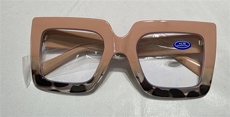 NWT EyeKepper 1.75 Square Cat Eye Pink Tortoise Readers Reading Glasses 135656