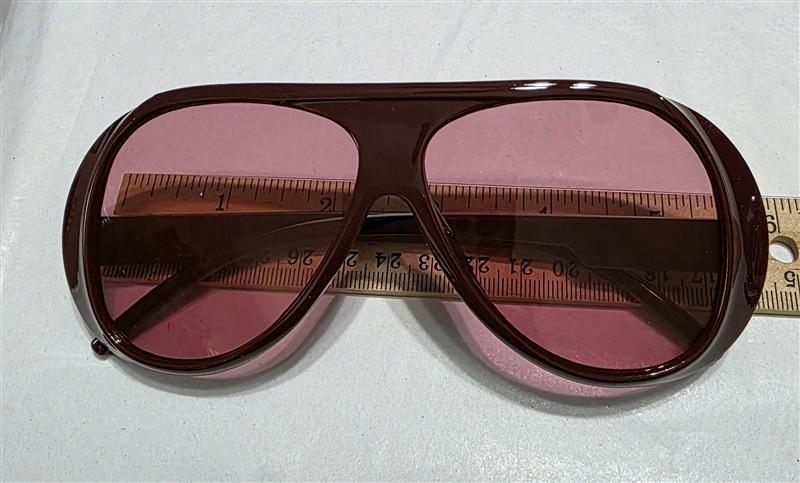 NWT EyeKepper Aviator Sunglasses Burgundy & Pink Oversize 135657