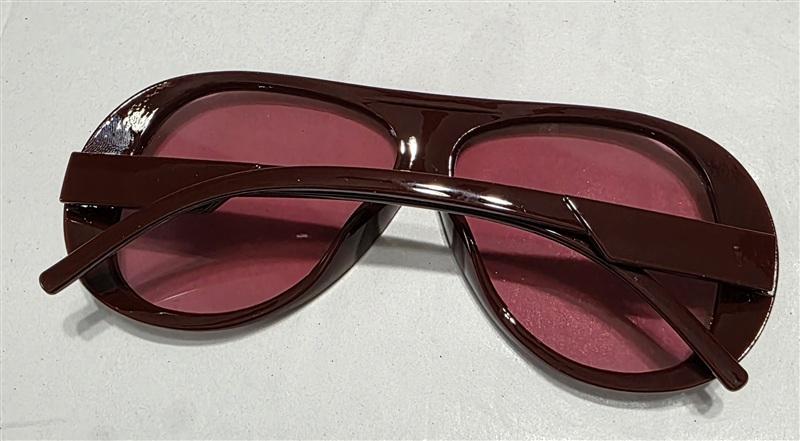 NWT EyeKepper Aviator Sunglasses Burgundy & Pink Oversize 135657