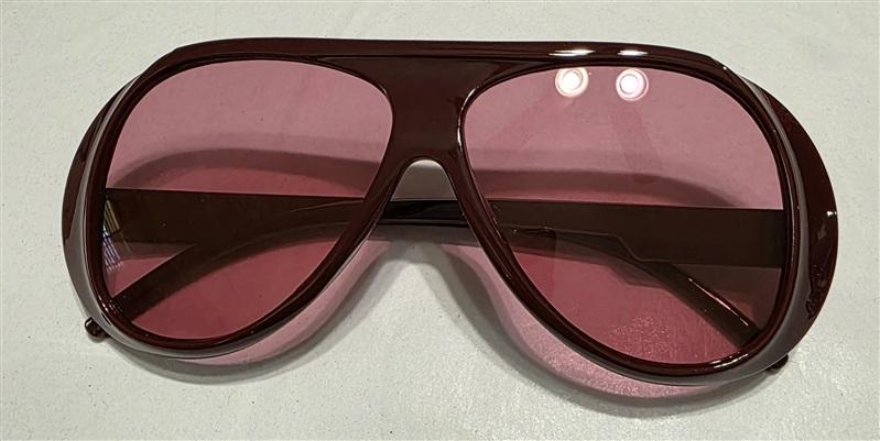 NWT EyeKepper Aviator Sunglasses Burgundy & Pink Oversize 135657