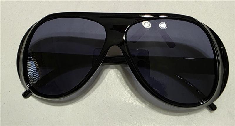 NWT EyeKepper Aviator Sunglasses Black Oversize 135658
