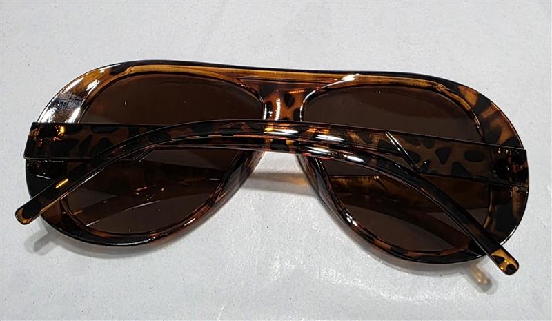 NWT EyeKepper Aviator Sunglasses Brown Tortoiseshell Oversize 135659