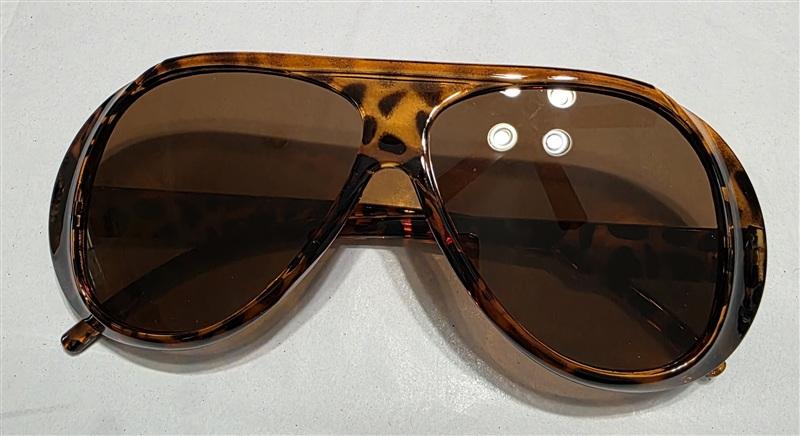 NWT EyeKepper Aviator Sunglasses Brown Tortoiseshell Oversize 135659