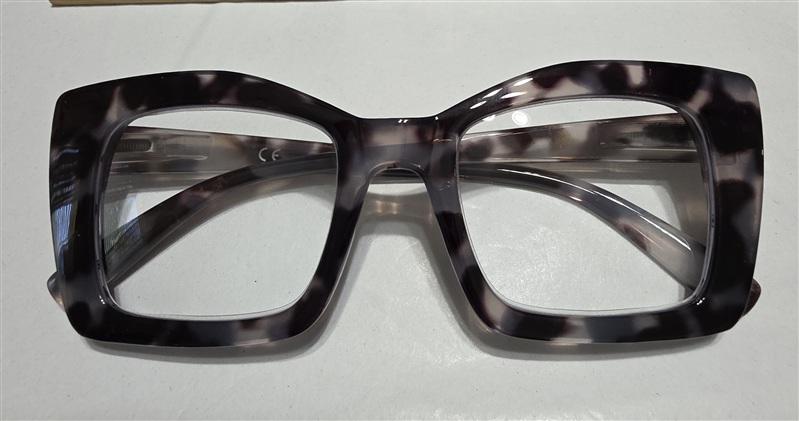 NWT EyeKepper 1.5 Square Cat Eye Black Tortoise Readers Reading Glasses 135664
