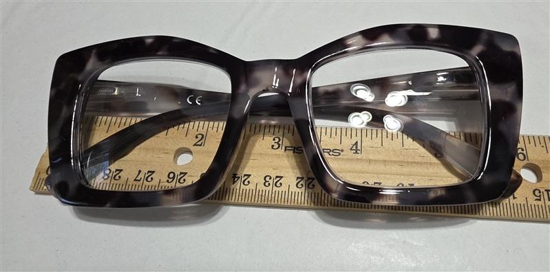 NWT EyeKepper 2.5 Square Cat Eye Black Tortoise Readers Reading Glasses 135665