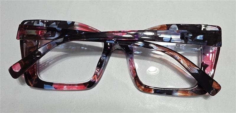 NWT EyeKepper 1.5 Square Cat Eye Pink Floral Readers Reading Glasses 135669
