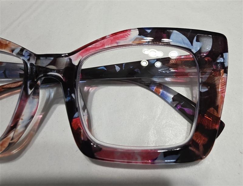 NWT EyeKepper 1.5 Square Cat Eye Pink Floral Readers Reading Glasses 135669