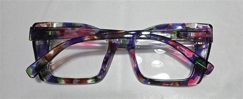 NWT EyeKepper 1.5 Square Cat Eye purple Floral Readers Reading Glasses 135672