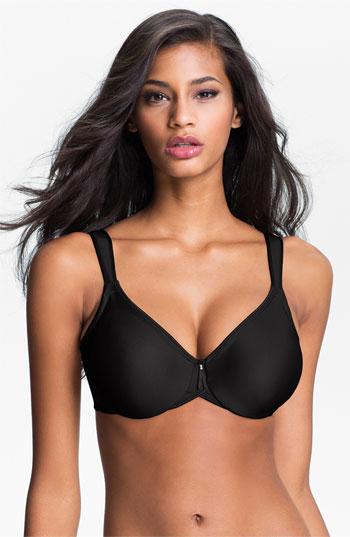 NWT Wacoal Bodysuede 32DDD Ultra Full Figure Seamless 85185 Black Bra 135676