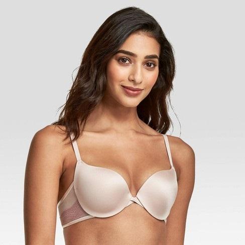 NWT Maidenform 32C Love Lift Satin Push-Up Bra DM9900 Beige 135677