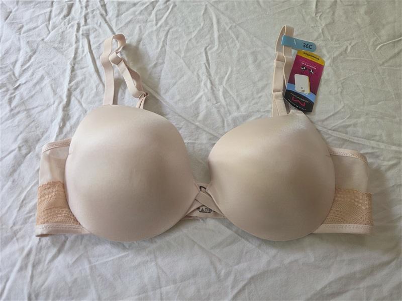 NWT Maidenform 32C Love Lift Satin Push-Up Bra DM9900 Beige 135677