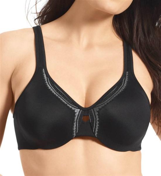 NWT Olga 36D Butterfly Effect Minimizer Bra 35912 Black 135681