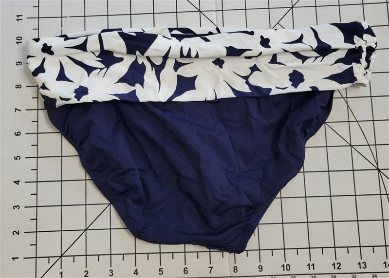 NWOT Anne Cole M Blue Hawaiian Daisy Floral Foldover Bikini Bottom 135691