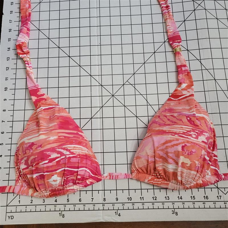 NWT Ralph Lauren 16 Coral Calypso Halter Bikini Swim Top 135699