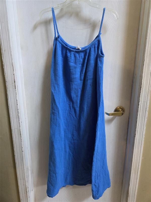 PO Eileen Fisher S Midi Cami Sun Dress Crinkle Gauze 135700