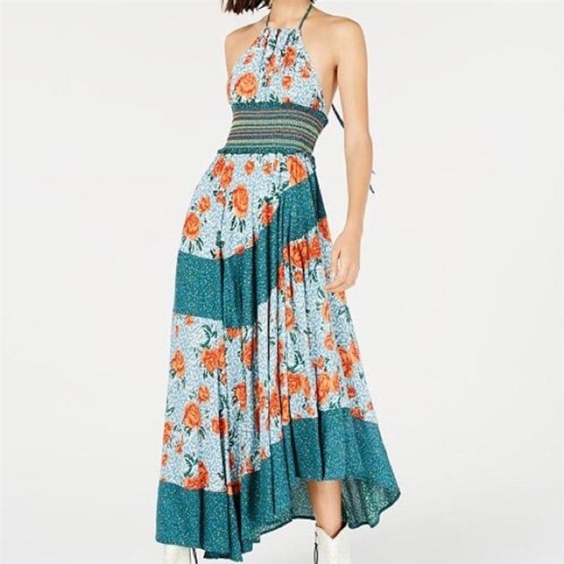 NWT Free People French Connection 6 Gabriela Halter Dress Tiered 135701