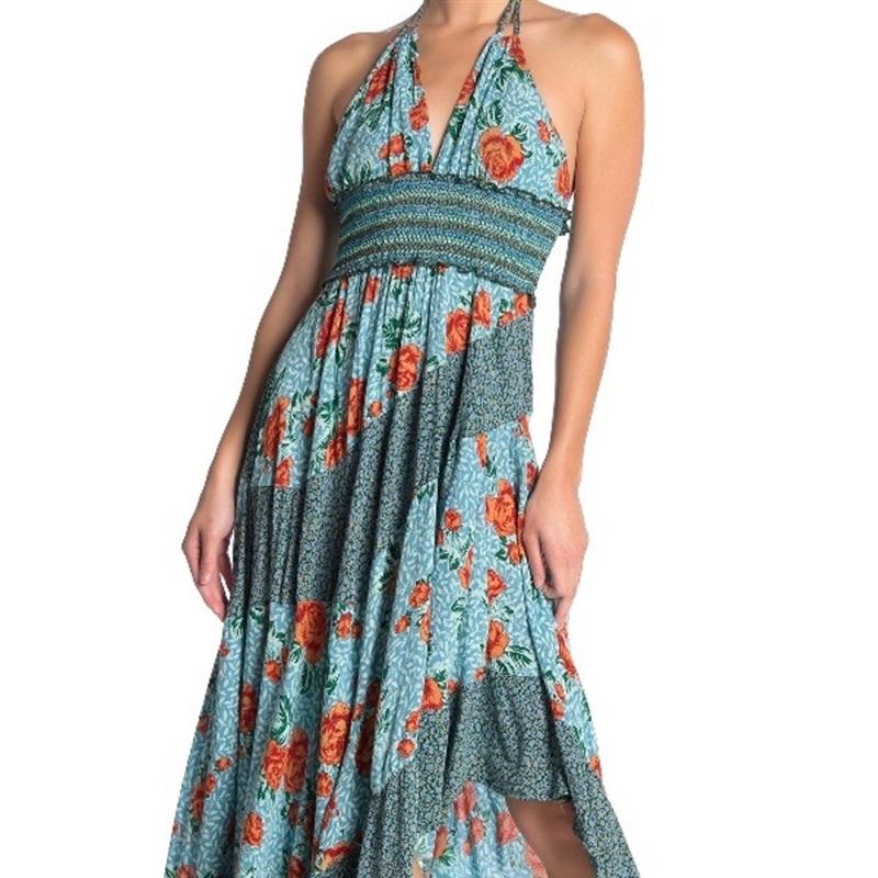 NWT Free People French Connection 6 Gabriela Halter Dress Tiered 135701