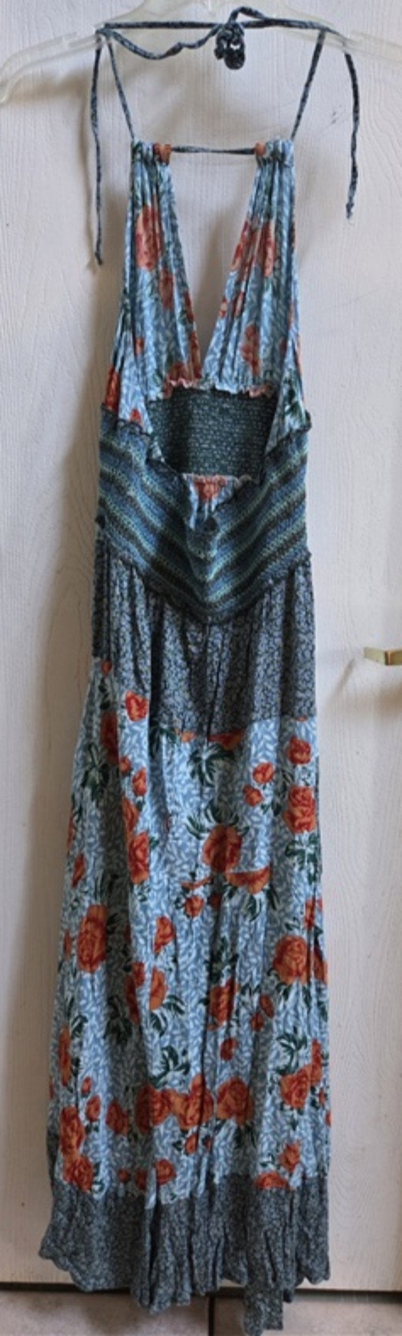 NWT Free People French Connection 6 Gabriela Halter Dress Tiered 135701