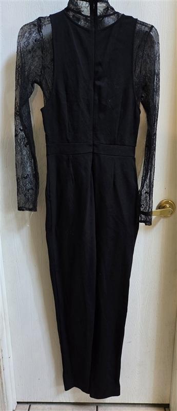 NWT Free People French Connection 0 Tabetha Lula Black Lace Jumpsuit 135704