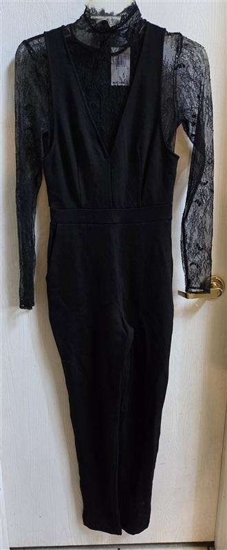 NWT Free People French Connection 0 Tabetha Lula Black Lace Jumpsuit 135704