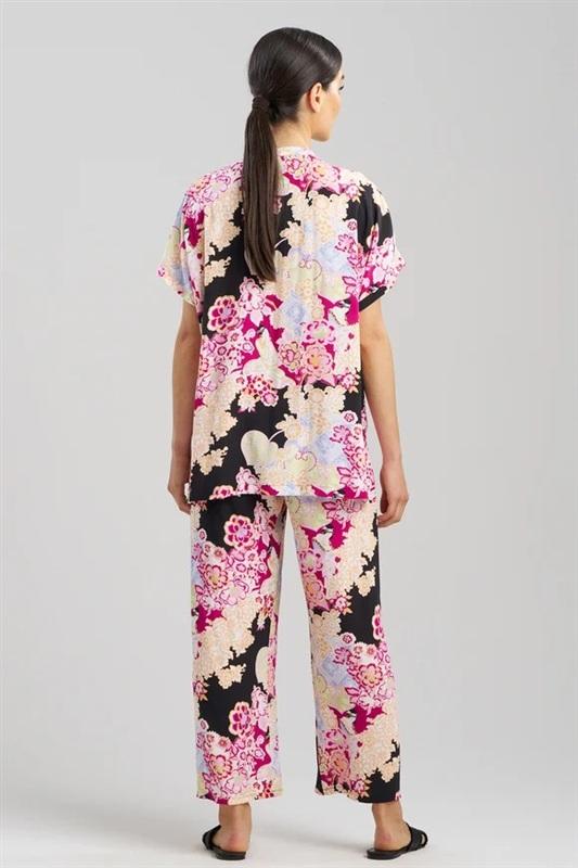 NWT Natori S Geisha Garden Pajama V Neck Top Pull On Bottom 135710