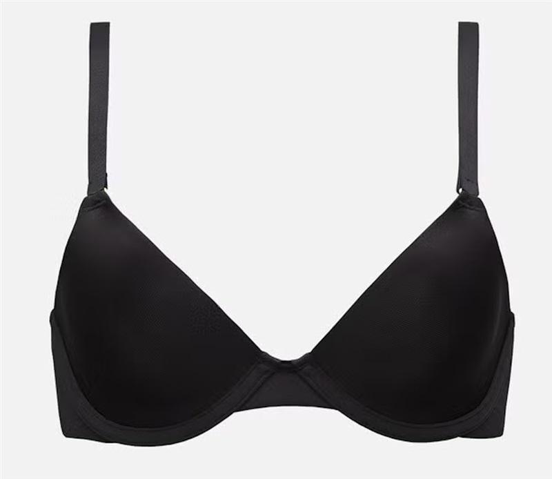NWOT CUUP 30F The Triangle Underwire Micro Fiber Black Bra 135712