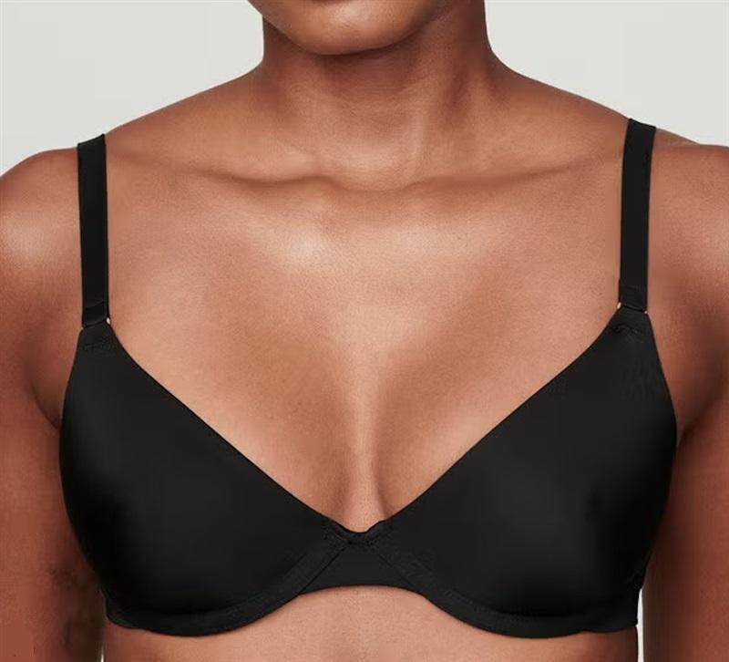 NWOT CUUP 30F The Triangle Underwire Micro Fiber Black Bra 135712