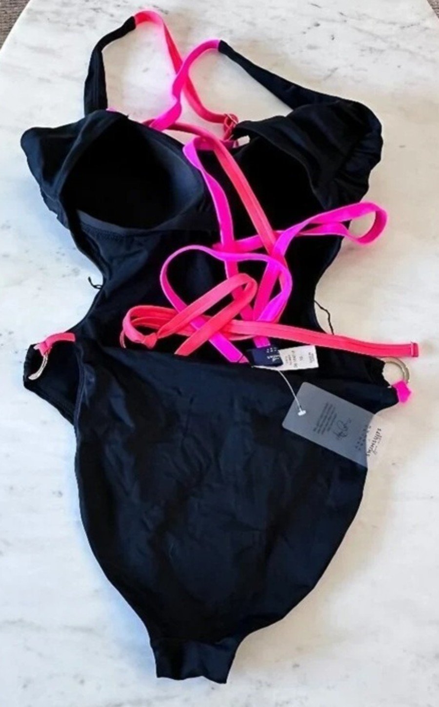 NWT Ashley Graham 14 Swimsuits For All Throwback Monokini 1pc 135719