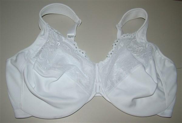 NWOT Glamorise 34D Elegance Front Close Underwire Bra 1245 White 135736