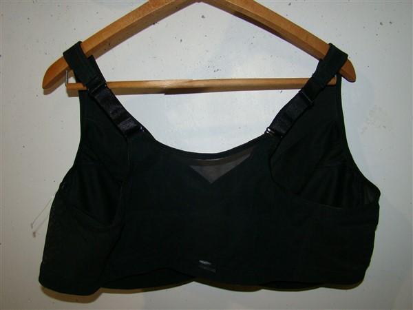 NWOT Glamorise 44F Magic Lift Posture Back Black #1265 Front Close Bra 135742