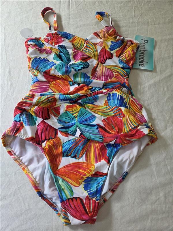 NWOT Penbrooke 10 Butterfly Siren Underwire Swimsuit 135758