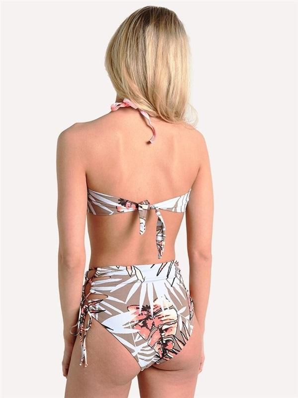 NWT Maaji L Ipanema Sunset Bandeau Top Pink Orange 135759