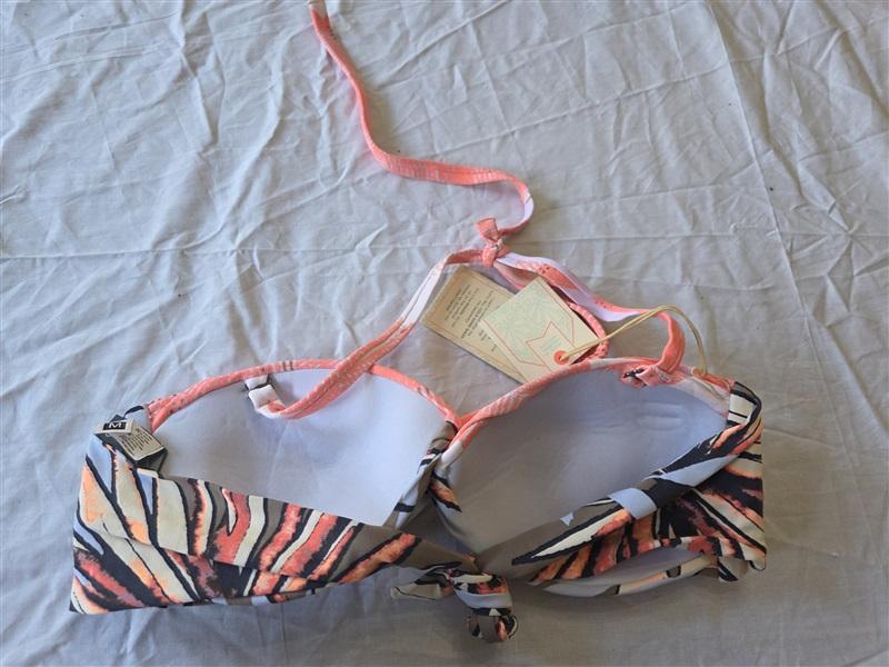NWT Maaji L Ipanema Sunset Bandeau Top Pink Orange 135759