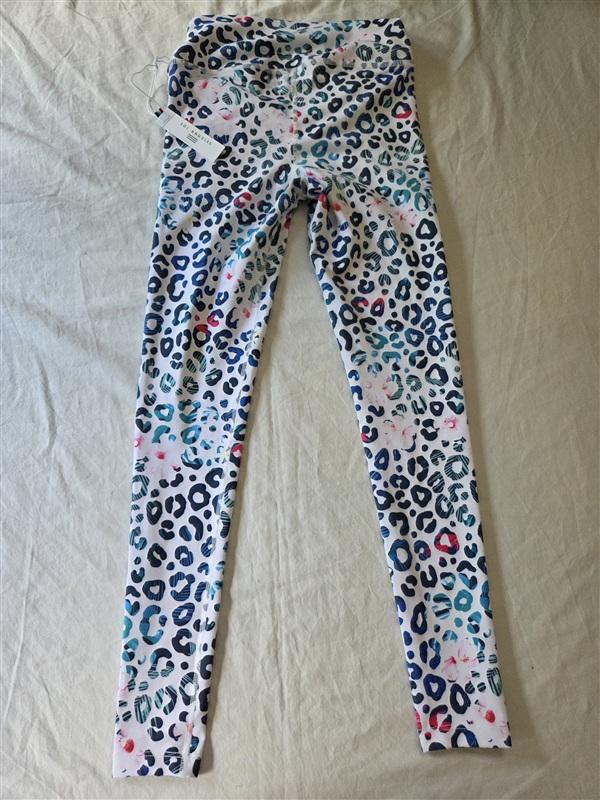 NWT Sol Angeles XS Cazador Active Leggings Floral Cheetah 135761