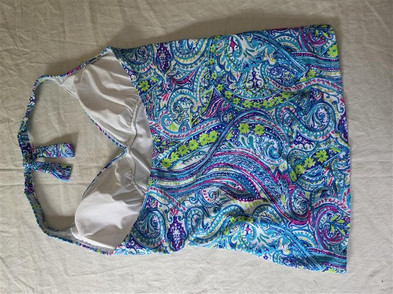NWT Kim Rogers XL Floral Ruffle Swim Tankini 135764