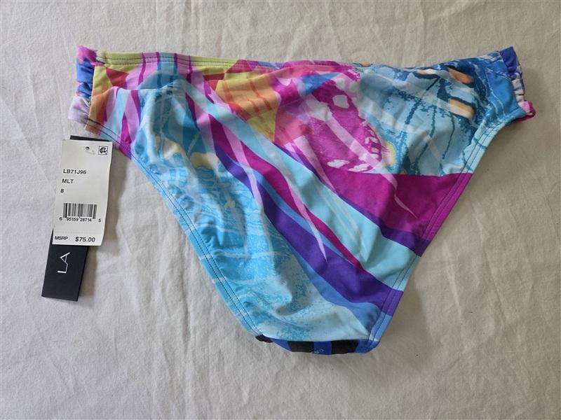 La Blanca 8 Multi Color Tropical Tab Side Hipster Bikini Bottom 135765