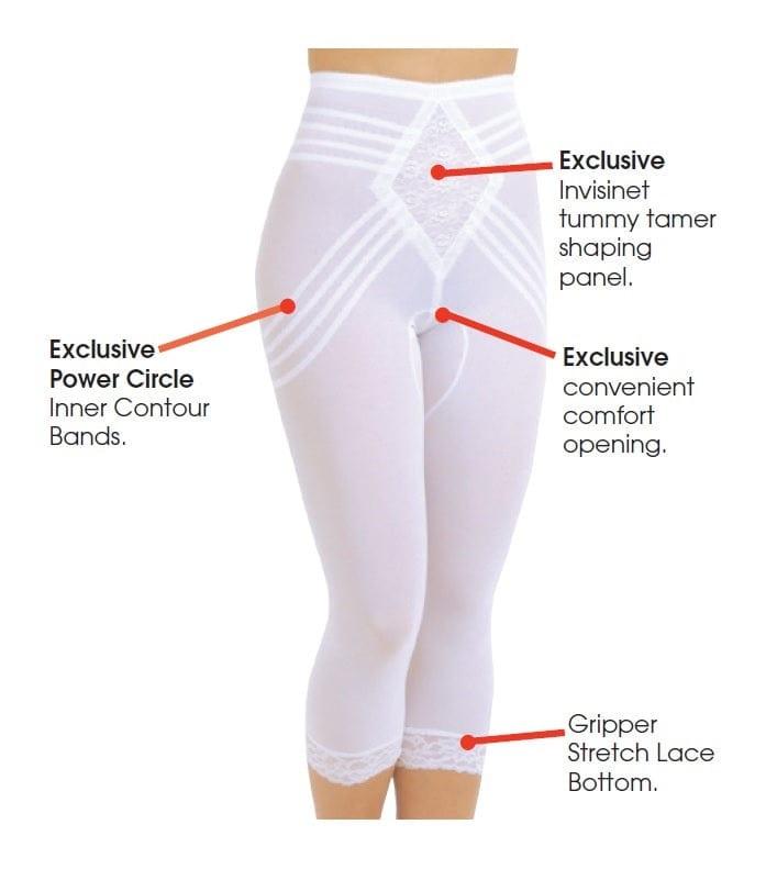 NWT Rago 2X 3X Capri Pant Liner Power Mesh Fabric Extra Firm 6269 Beige 135767