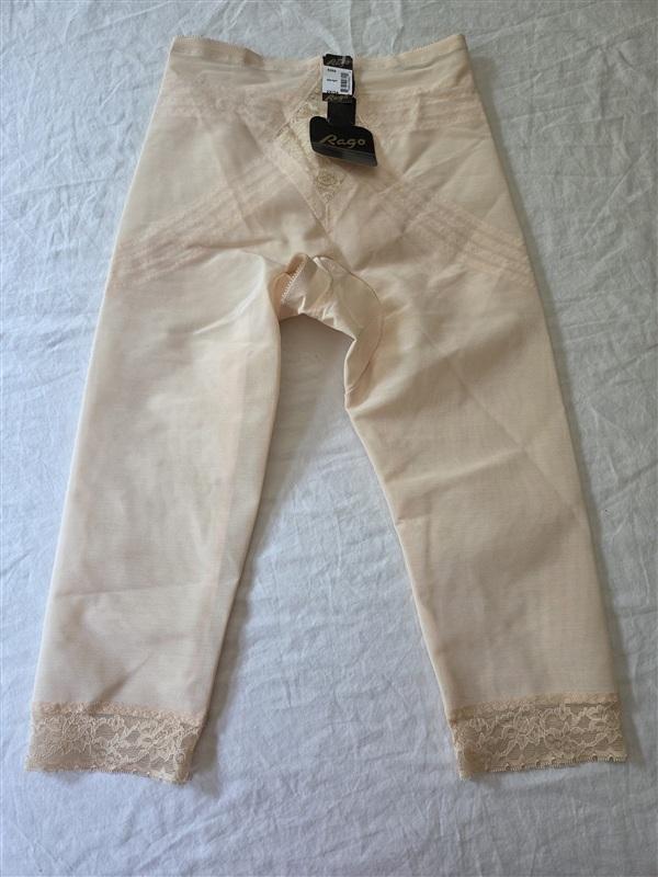 NWT Rago 2X 3X Capri Pant Liner Power Mesh Fabric Extra Firm 6269 Beige 135767