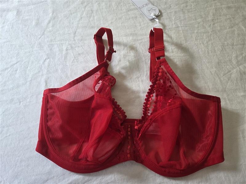 NWT Elomi 34I USA Matilda Underwire Plunge Bra EL8900 Red 135774