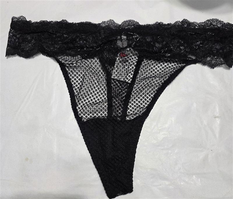 NWT Cosabella 2X Amore Darling Plus Size Thong Sheer Lace Black 135787