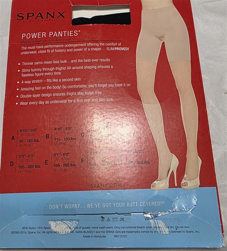 NWT SPANX Slimproved Higher Power Panties 408 Sz A Black 135797