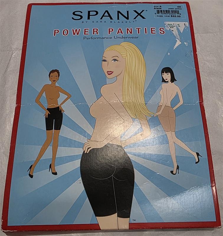 NWT SPANX Slimproved Higher Power Panties 408 Sz A Black 135797