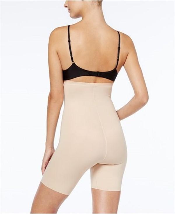 NWOT Spanx S Thinstincts High-Waisted Mid-Thigh Short 10006R Beige 135828