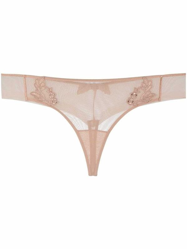 NWT LA PERLA M Maison Contouring Thong Beige Panty 135829