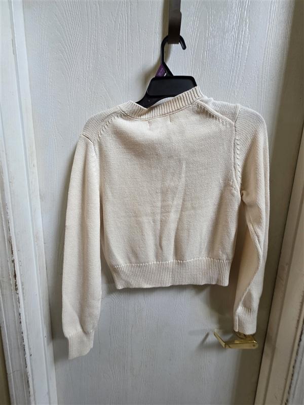NWT Jessica Simpson S Ribbed Knit Cropped Cardigan Sweater Cross Stich 135838