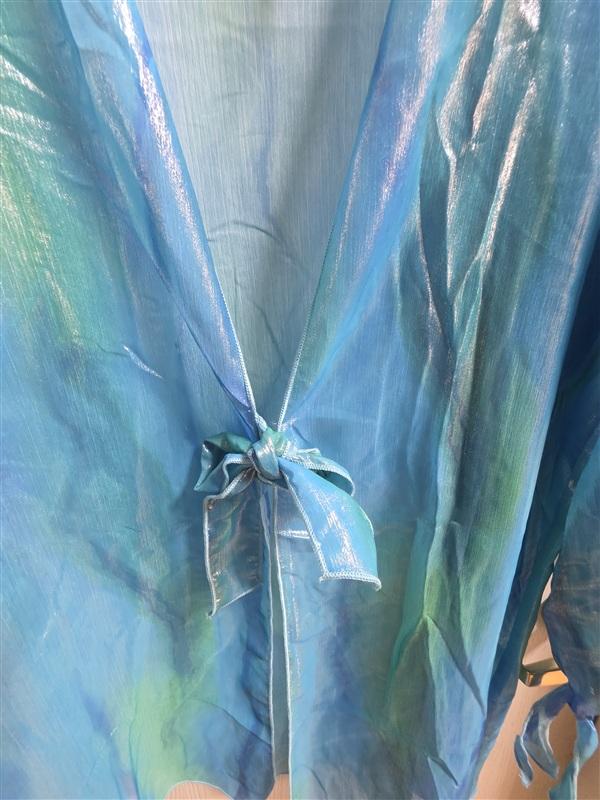 NWT Becca M-L Solar Energy Cover-Up Tunic Blue Shimmer 135876