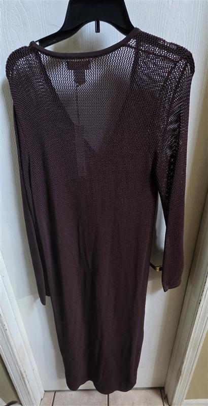 NWT House of Harlow S Fishnet Mesh Brown Swimsuit Maxi Dress Cover Up 135879