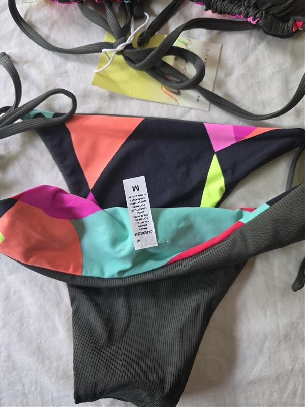 NWT Maaji S Reversible Bikini Top & Bottom Swimsuit Blue 135886