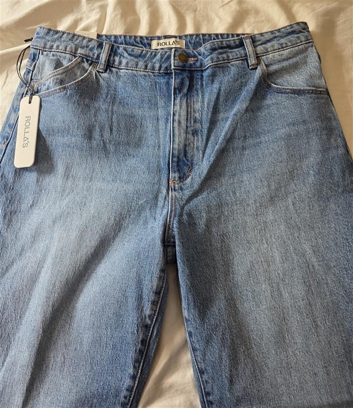 NWT Rolla's 34 High Rise Original Straight Brad Blue Jeans 135891